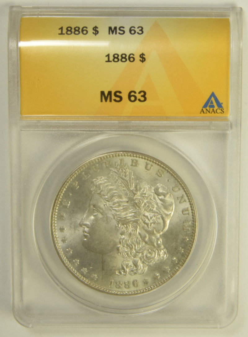 1886 Morgan Dollar . . . . ANACS MS-63