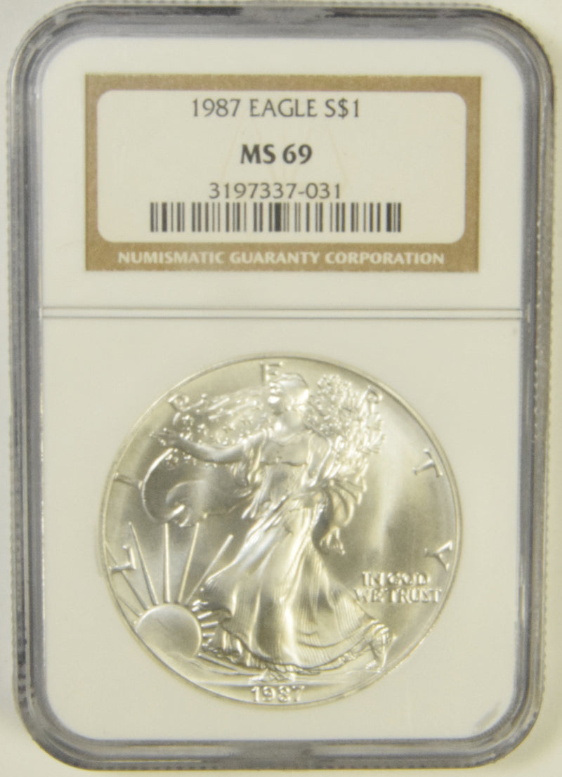 1987 Silver Eagle . . . . NGC MS-69