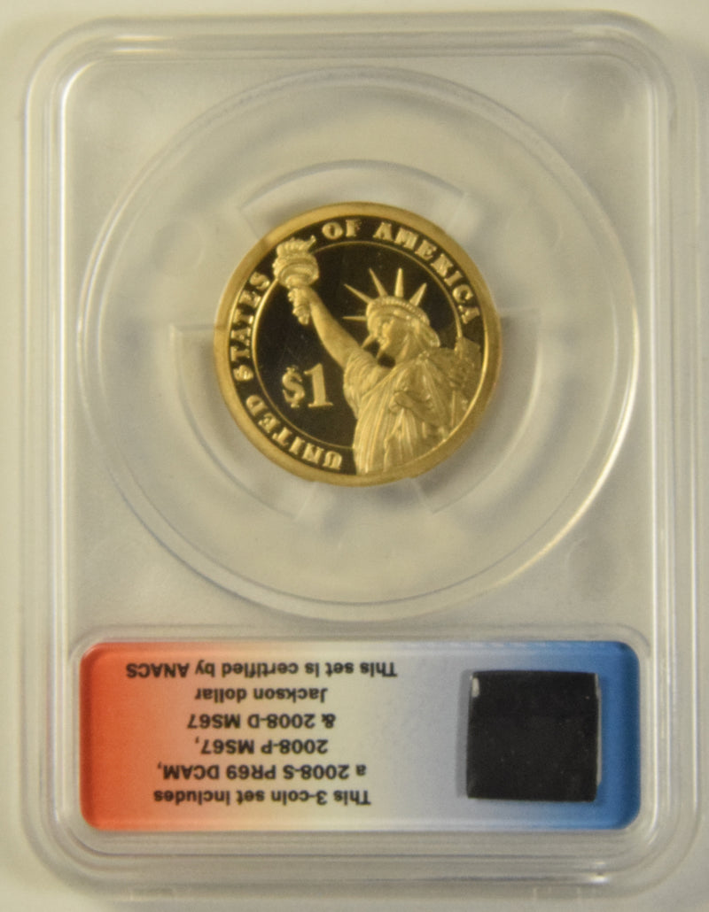 2008-S Jackson Presidential Dollar . . . . ANACS PR-69 DCAM First Day of Issue