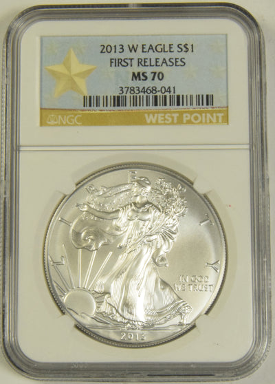 2013-W Burnished Silver Eagle NGC MS-70 First Releases