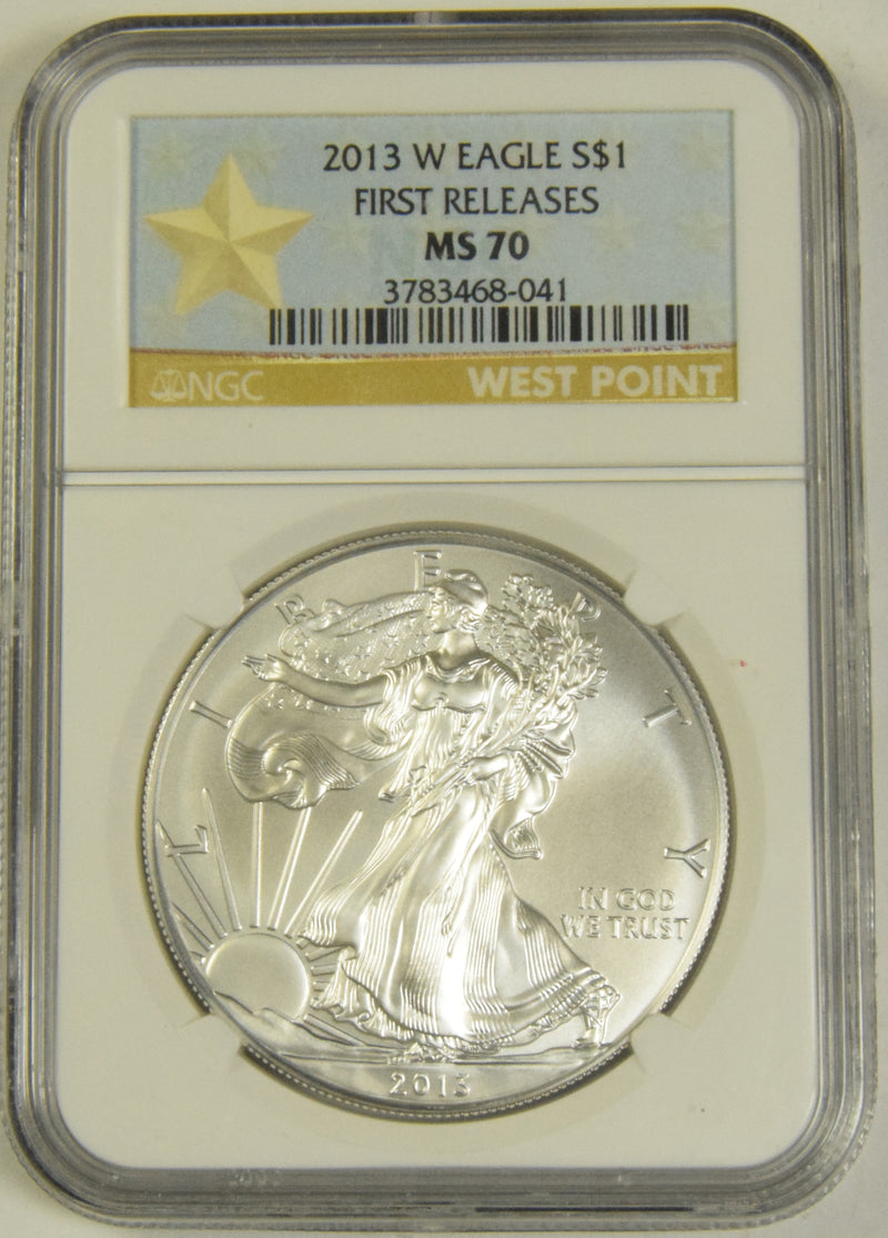 2013-W Burnished Silver Eagle NGC MS-70 First Releases