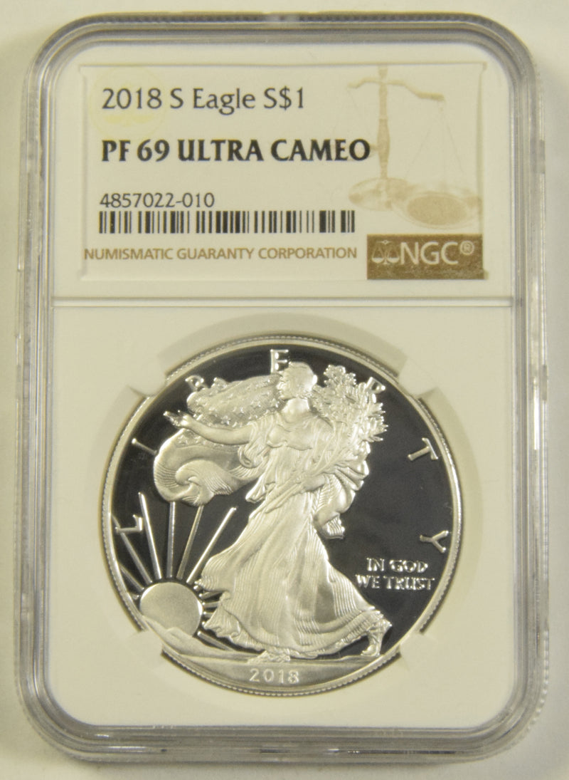 2018-S Silver Eagle NGC PF-69 Ultra Cameo