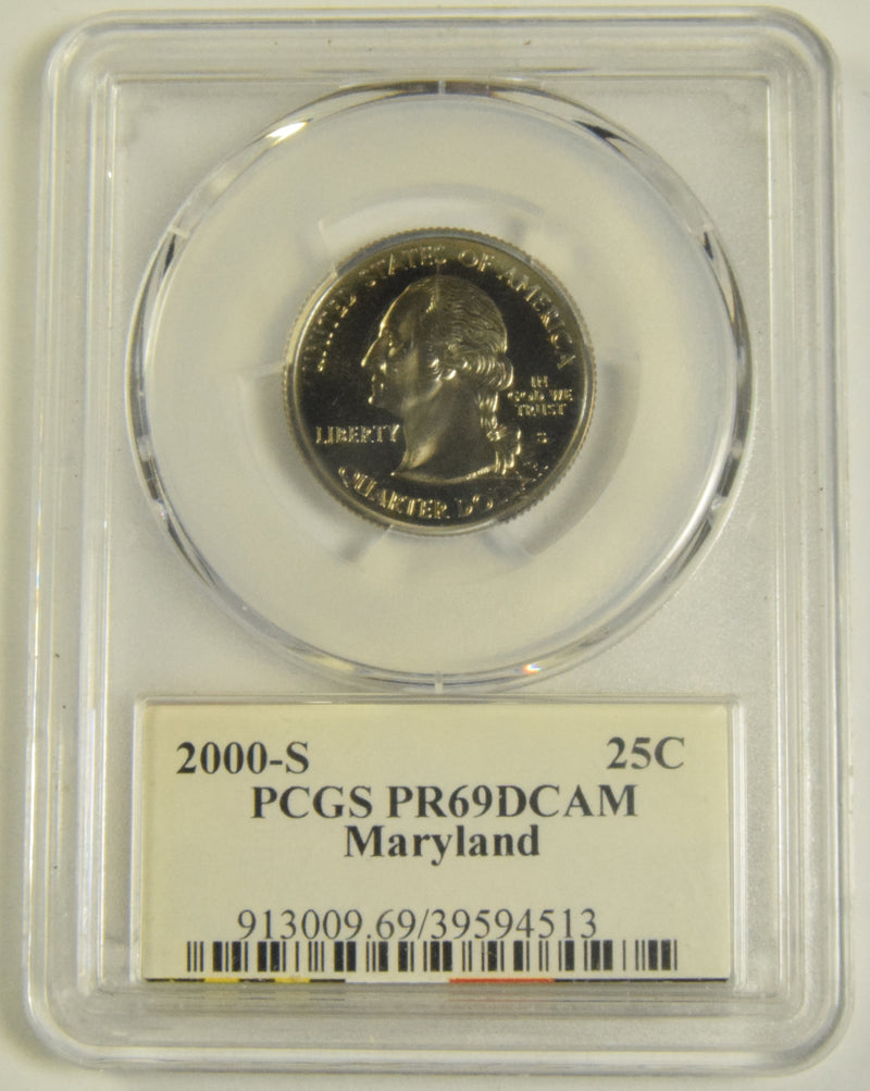 2000-S Maryland State Quarter PCGS PR-69 DCAM