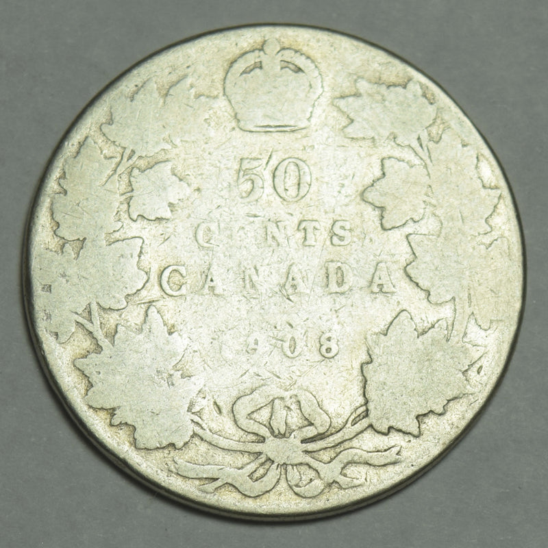 1908 Canadian Half Good