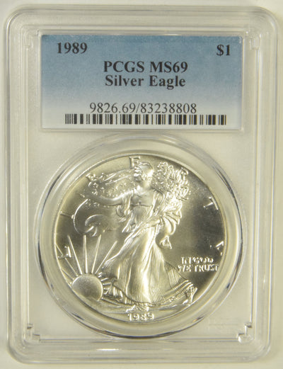 1989 Silver Eagle . . . . PCGS MS-69