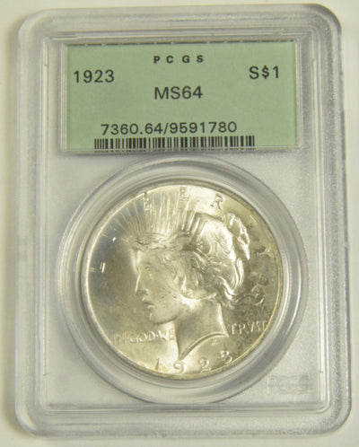 1923 Peace Dollar PCGS MS-64