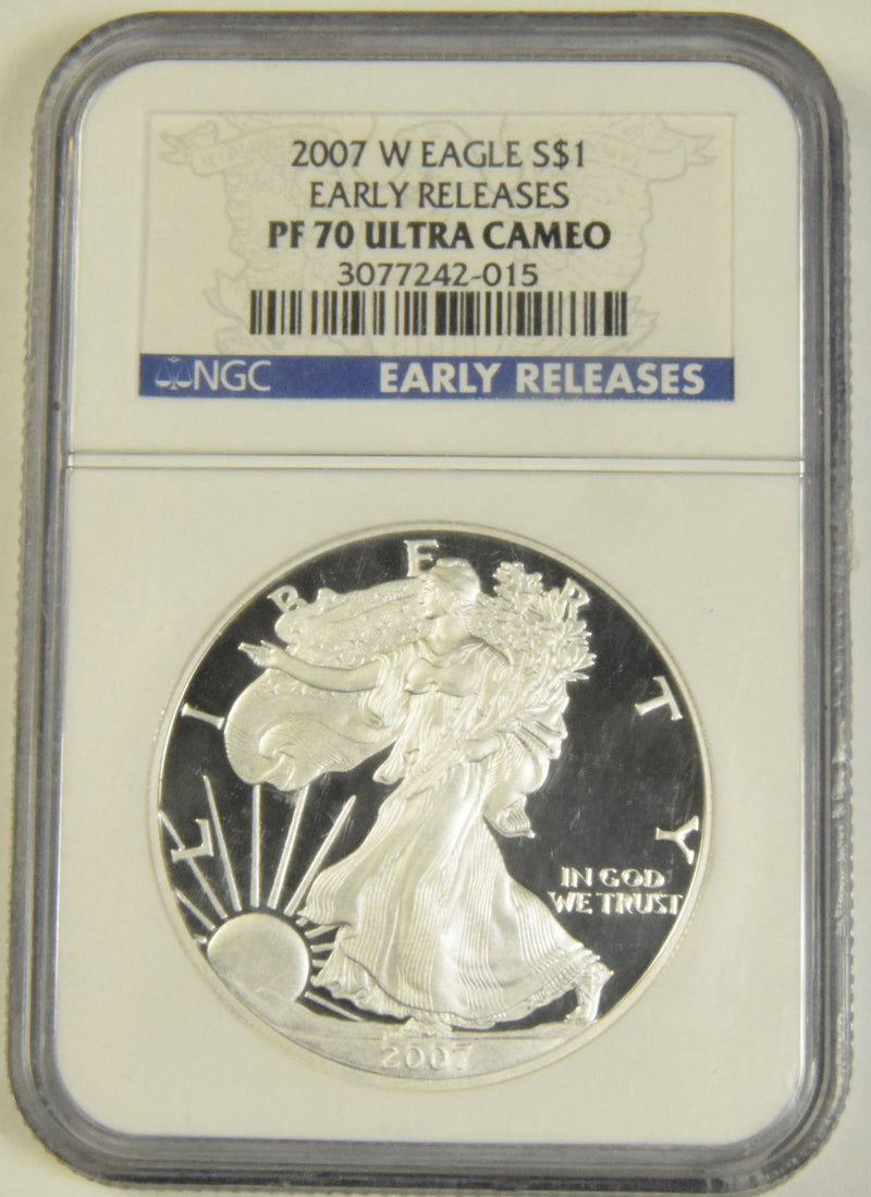 2007-W Silver Eagle . . . . NGC PF-70 Ultra Cameo Early Releases