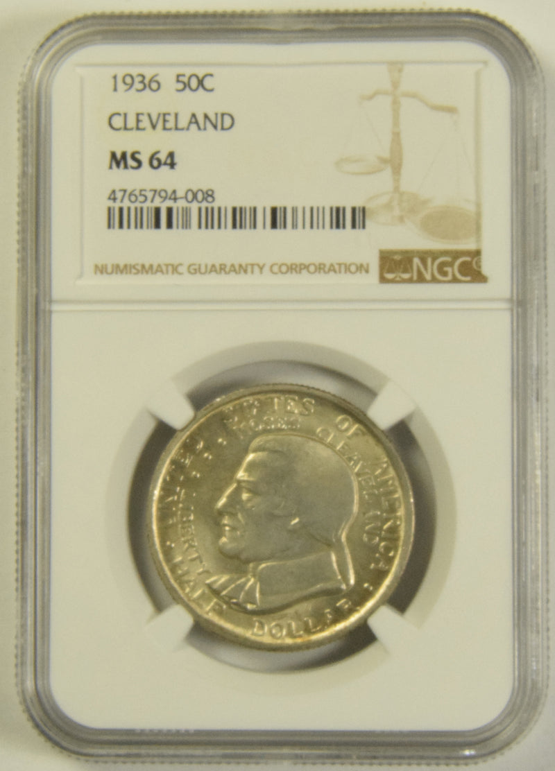 Cleveland Half 1936 NGC MS-64