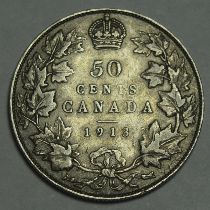 1913 Canadian Half VF/XF