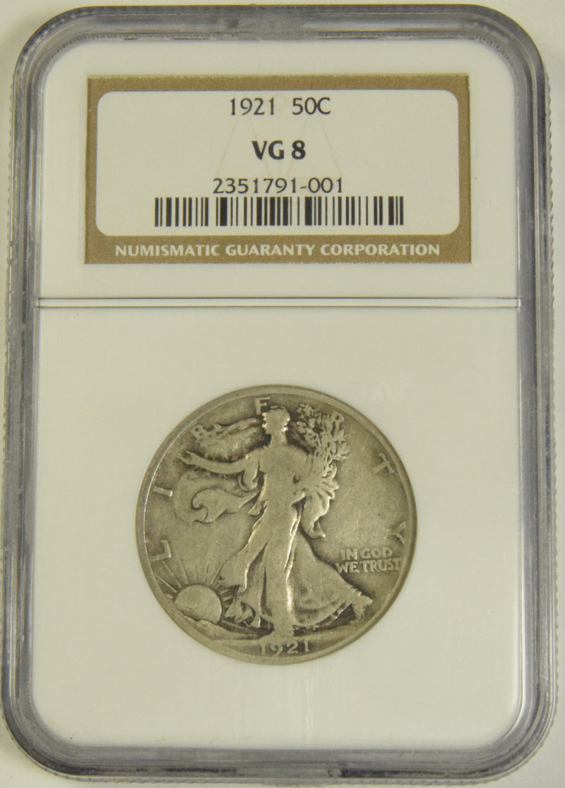 1921 Walking Liberty Half . . . . NGC VG-8