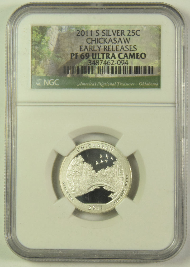 2011-S Chickasaw National Recreation Area, OK Quarter . . . . NGC PF-69 Ultra Cameo Silver Early Releases