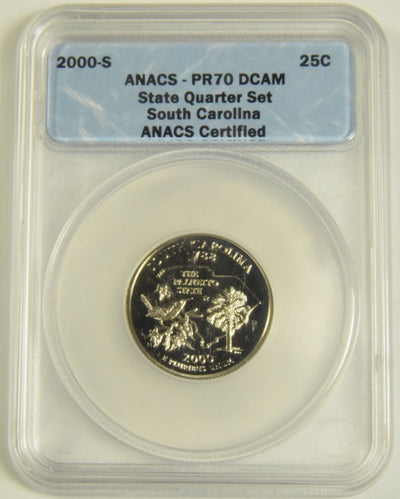 2000-S South Carolina State Quarter ANACS PR-70 DCAM