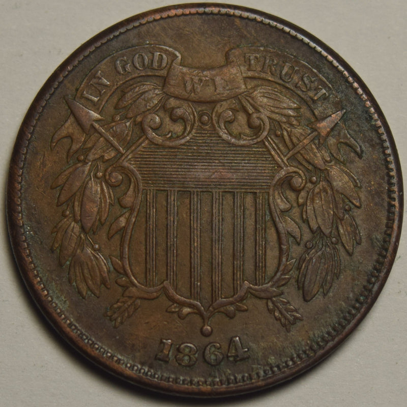 1864 Two Cent Piece . . . . Fine/VF