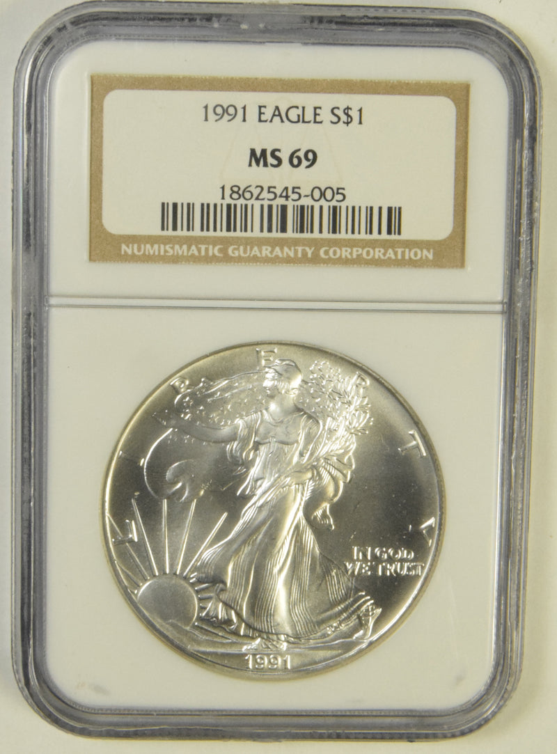 1991 Silver Eagle . . . . NGC MS-69