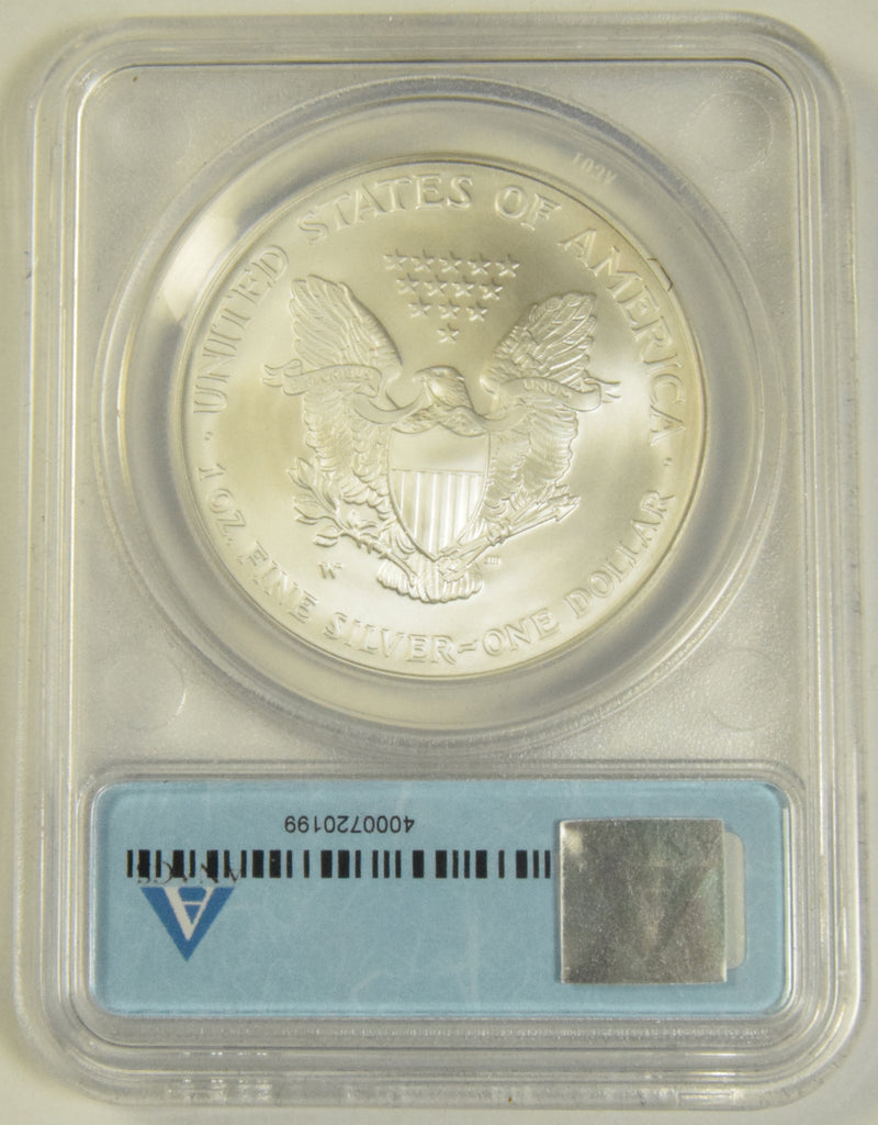 2007-W Burnished Silver Eagle . . . . ANACS SP-70