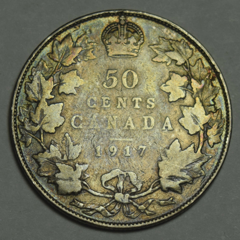 1917 Canadian Half Fine/VF