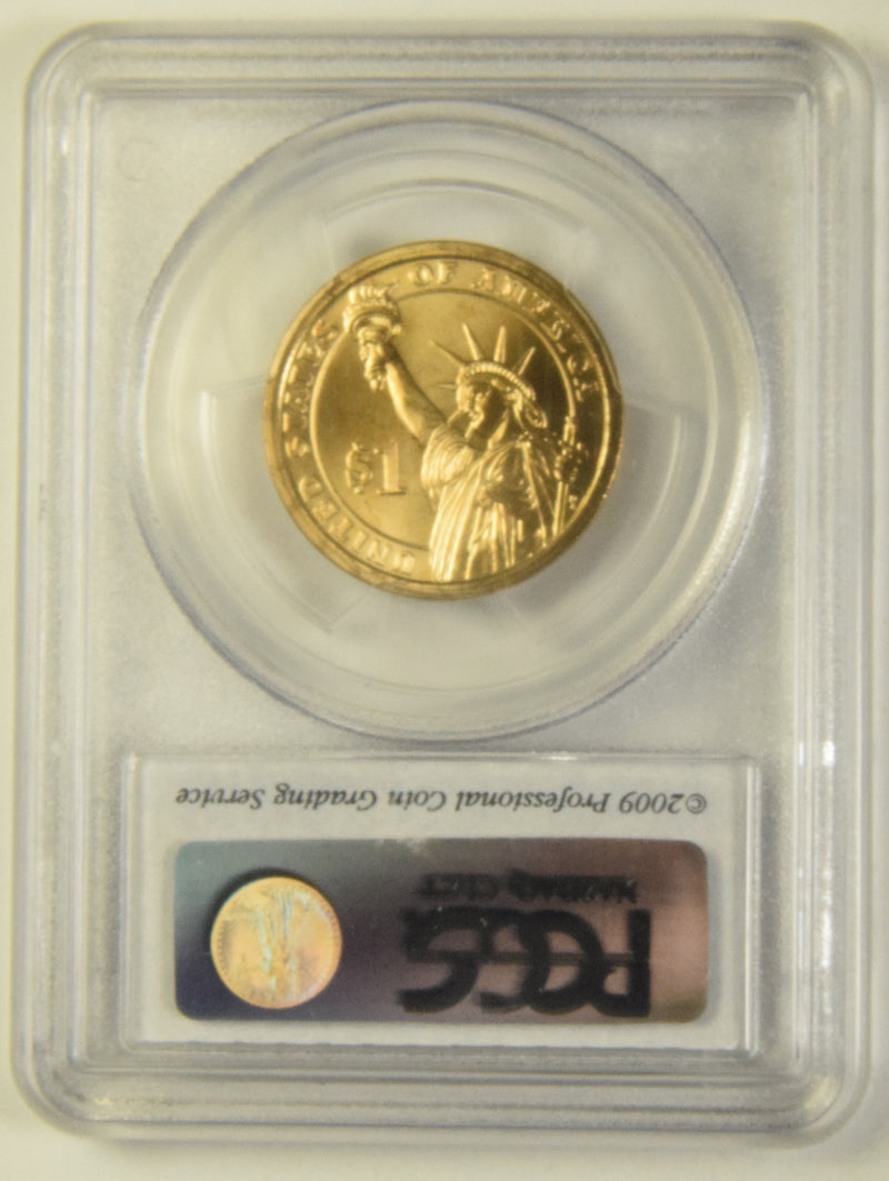 2009-P Harrison Presidential Dollar . . . . PCGS MS-67 Satin Finish Pos A