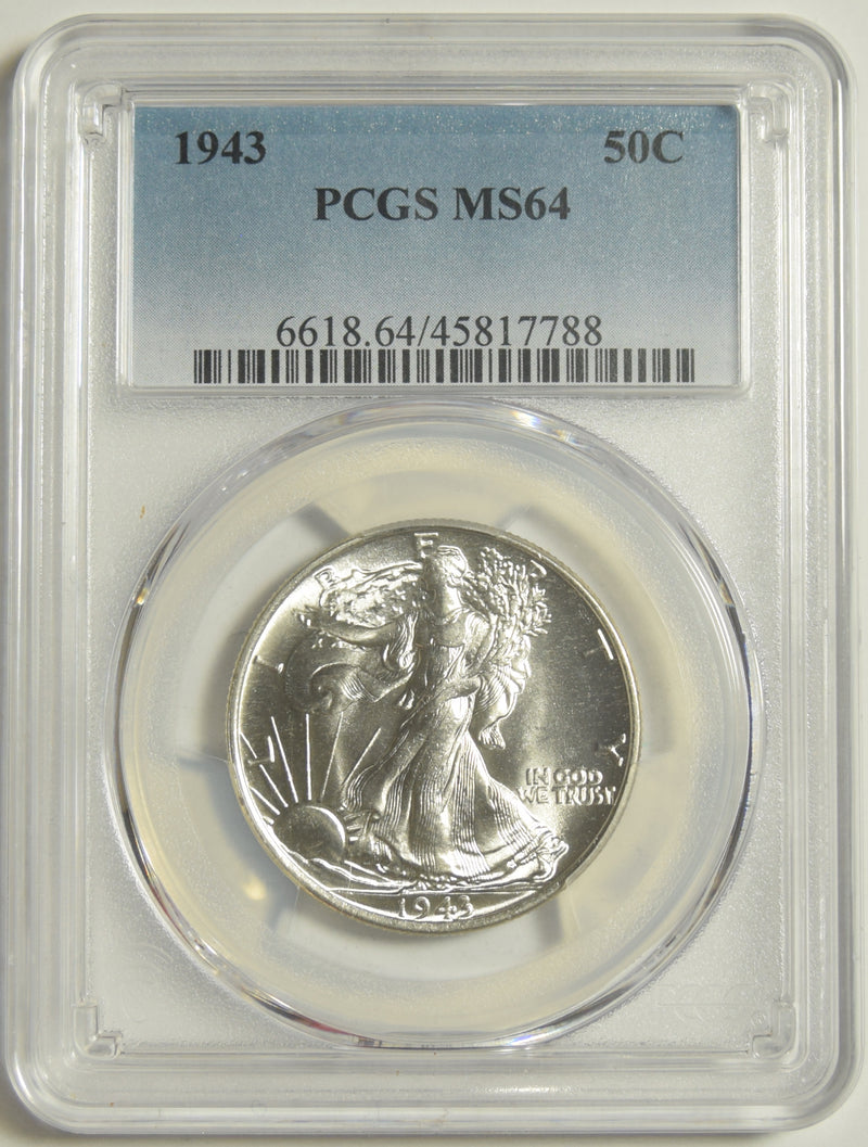 1943 Walking Liberty Half PCGS MS-64