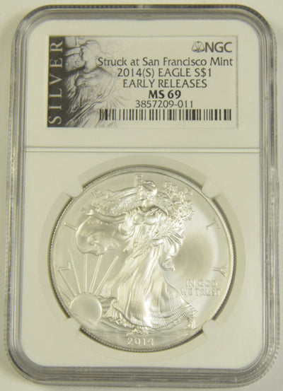 2014(S) Silver Eagle NGC MS-69 Early Releases Sruck at San Francisco Mint