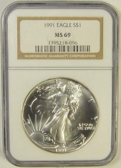 1991 Silver Eagle . . . . NGC MS-69