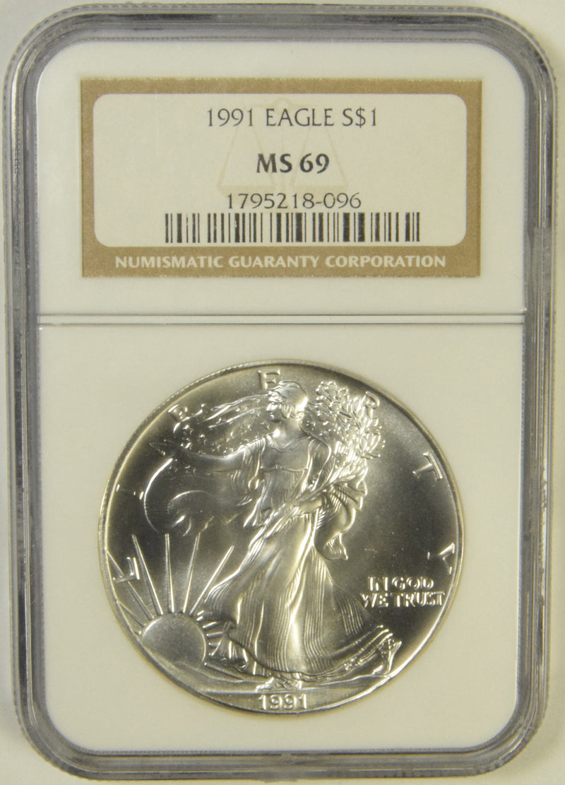 1991 Silver Eagle . . . . NGC MS-69