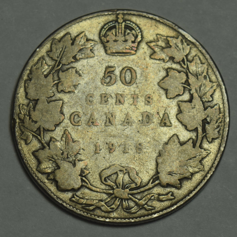 1918 Canadian Half Fine