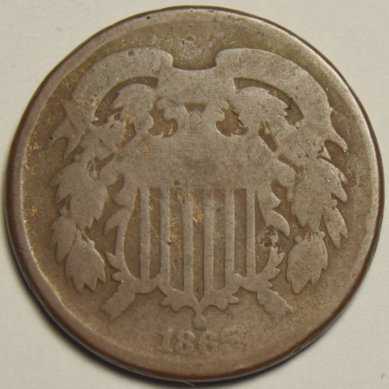 1865 Two Cent Piece Good