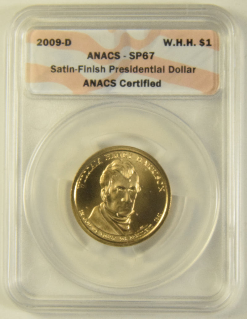 2009-D Harrison Presidential Dollar . . . . ANACS SP-67