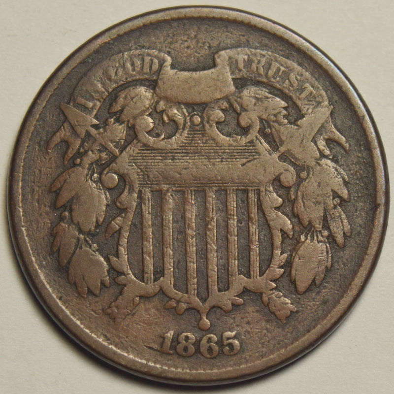 1865 Two Cent Piece . . . . Very Good