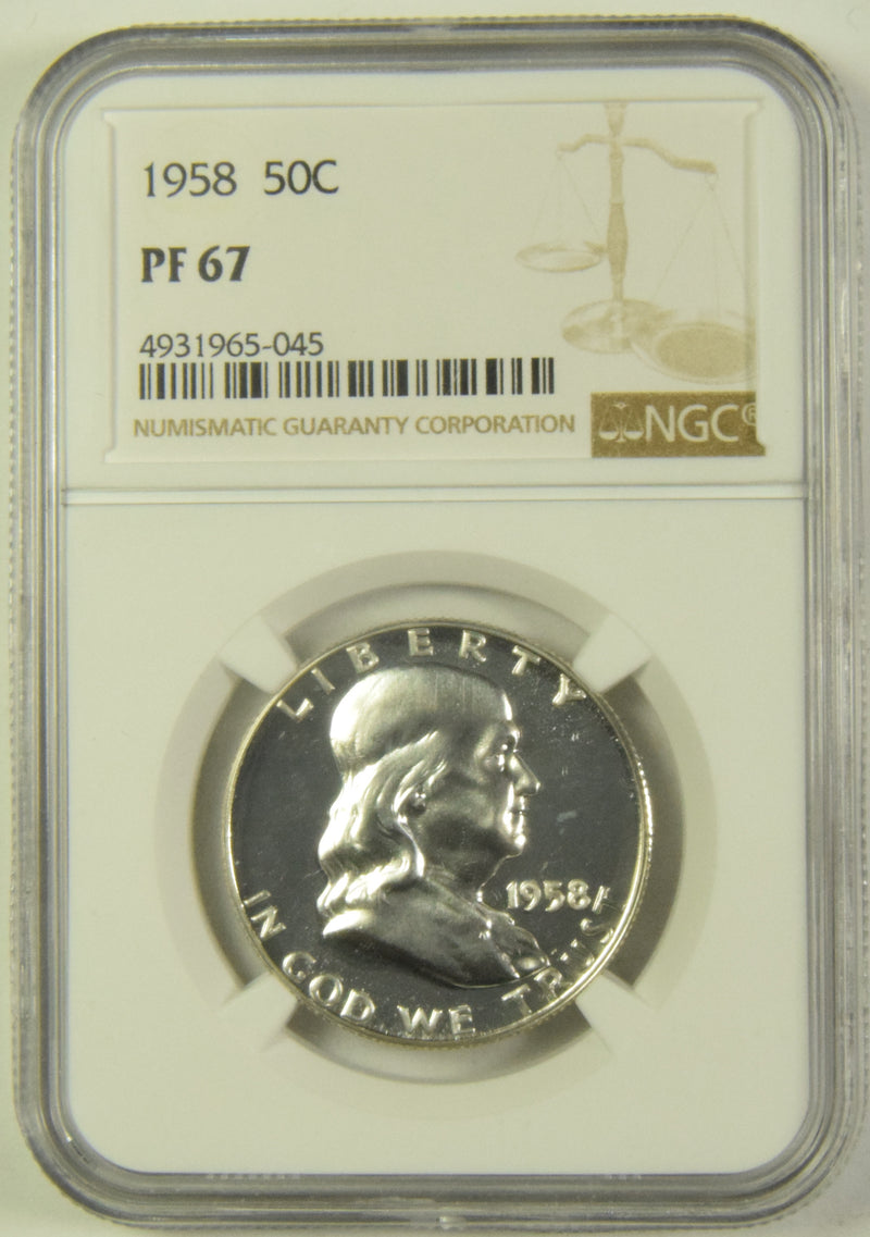 1958 Franklin Half . . . . NGC PF-67