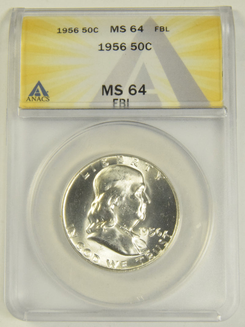 1956 Franklin Half . . . . ANACS MS-64 FBL