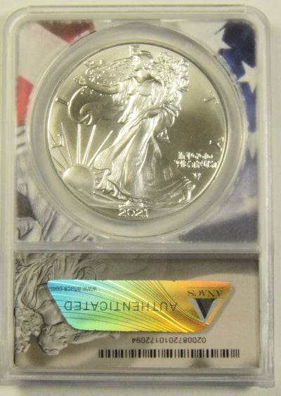 2021 Type 2 Silver Eagle . . . . ANACS MS-70 A First Strike Coin