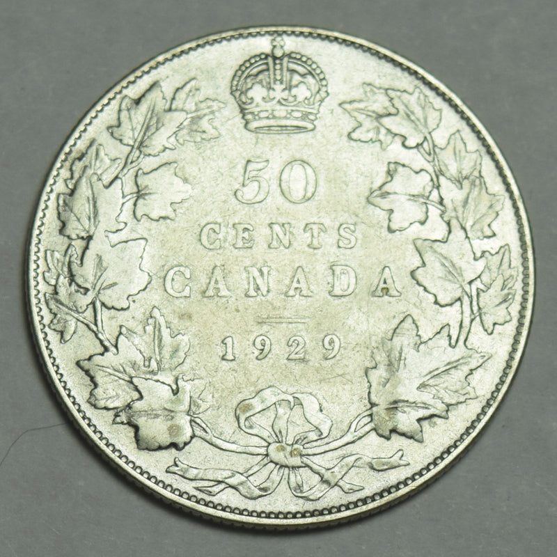 1929 Canadian Half Very Good