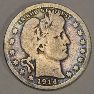 1914 Barber Quarter Very Good