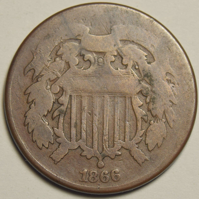 1866 Two Cent Piece . . . . Very Good