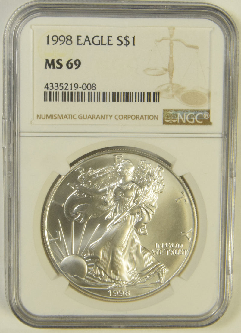 1998 Silver Eagle . . . . NGC MS-69