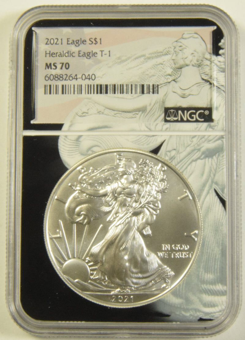 2021 Type 1 Silver Eagle Special Liberty Label . . . . NGC MS-70