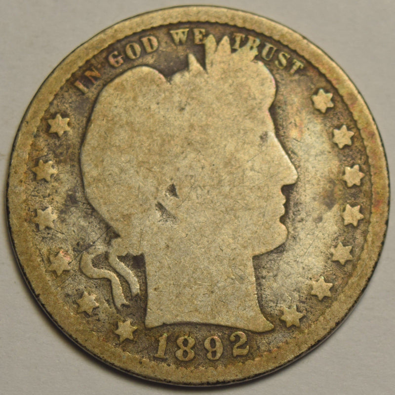 1892 Barber Quarter . . . . Good