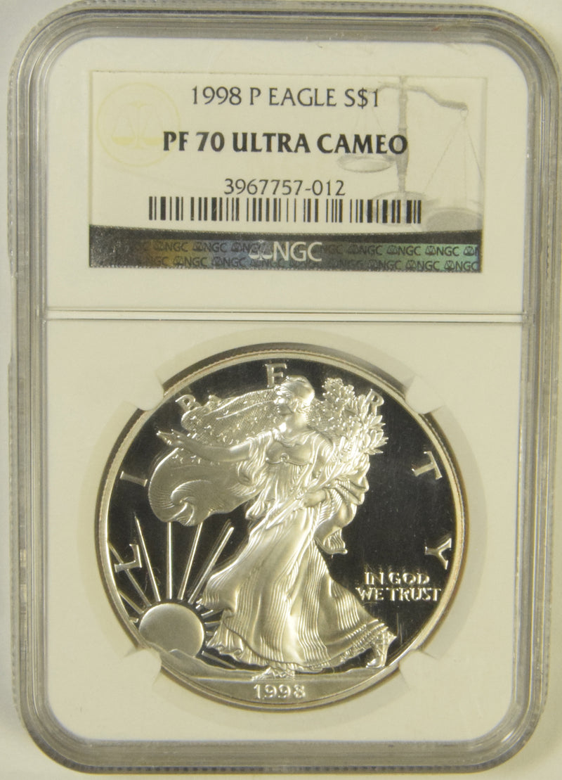 1998-P Silver Eagle NGC PF-69 Ultra Cameo