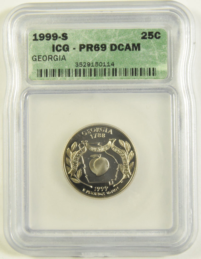 1999-S Georgia State Quarter ICG PR-69 DCAM – Mount Vernon Coin