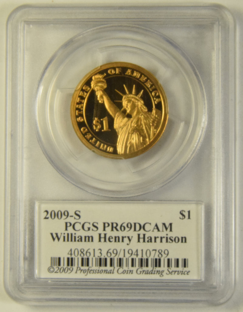 2009-S Harrison Presidential Dollar . . . . PCGS PR-69 DCAM