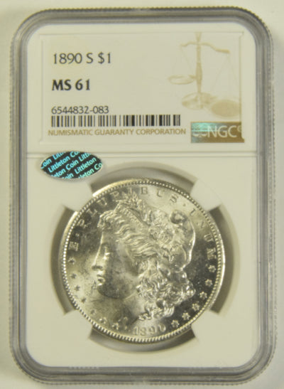 1890-S Morgan Dollar NGC MS-61