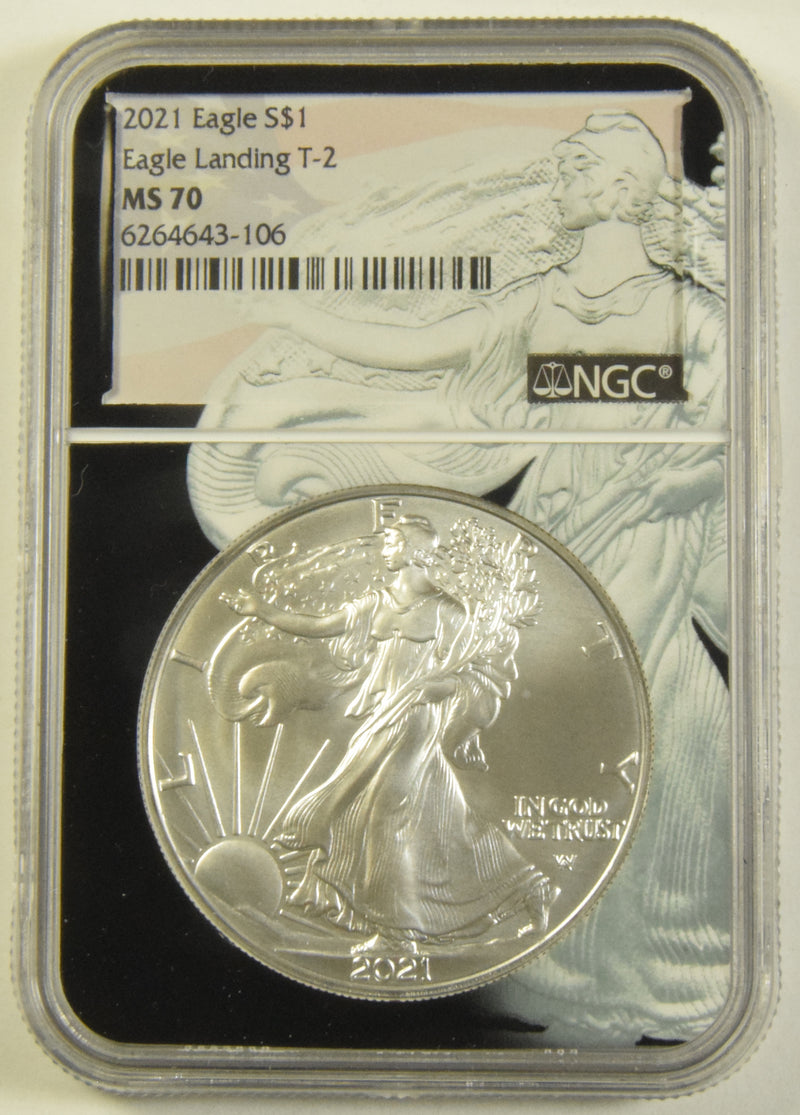 2021 Type 2 Silver Eagle Special Liberty Label . . . . NGC MS-70