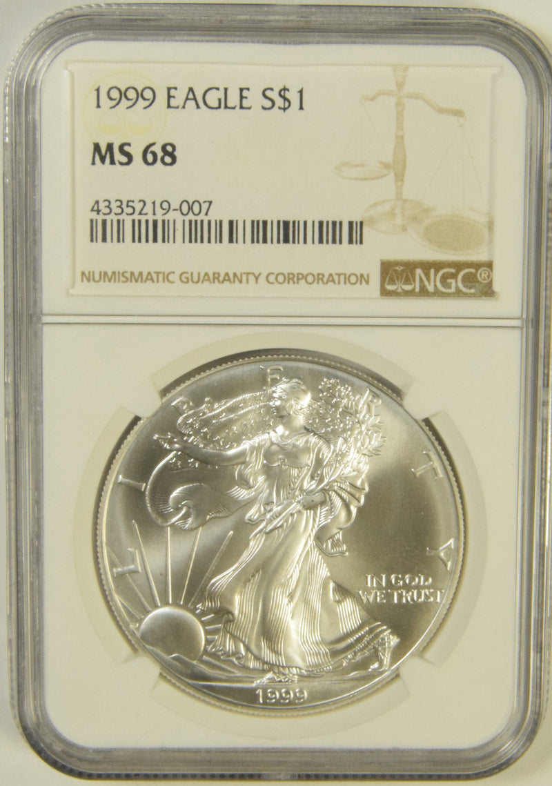 1999 Silver Eagle NGC MS-68