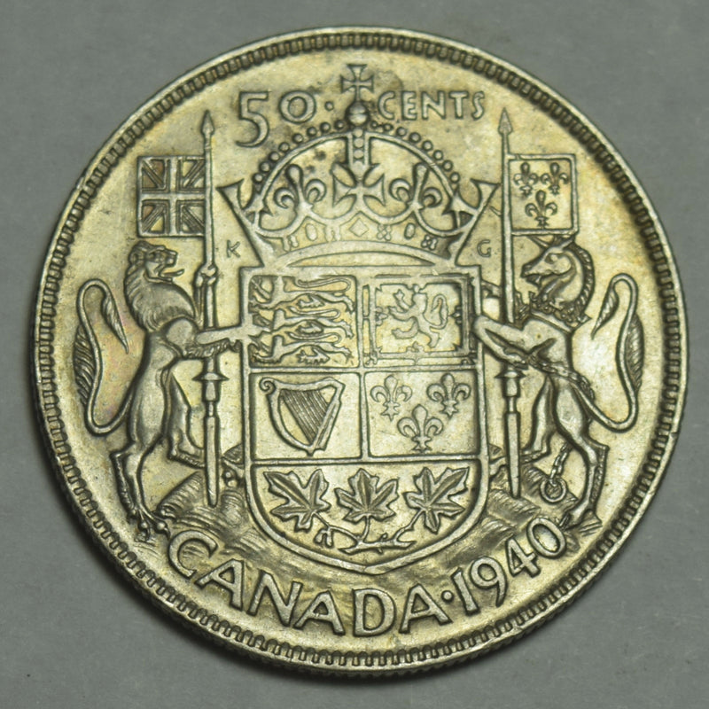 1940 Canadian Half Choice About Uncirculated