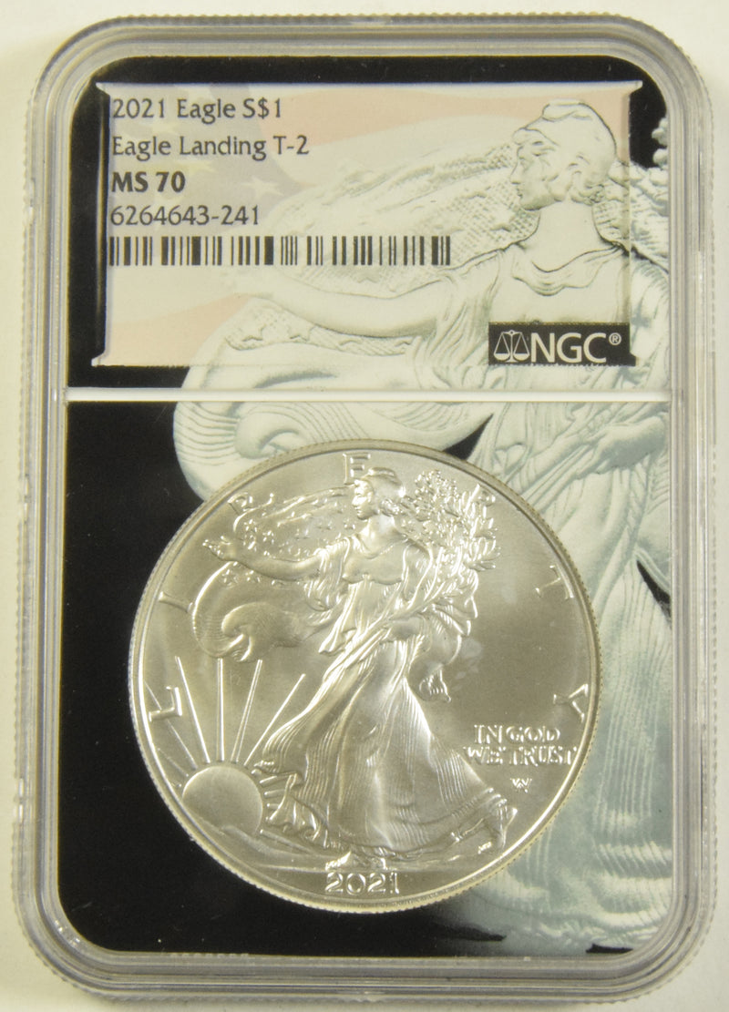 2021 Type 2 Silver Eagle Special Liberty Label . . . . NGC MS-70