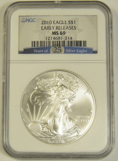 2010 Silver Eagle . . . . NGC MS-69 Early Releases