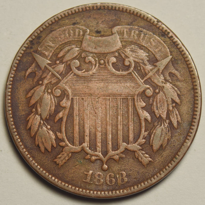 1868 Two Cent Piece . . . . Very Fine