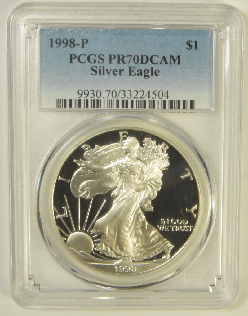 1998 Silver Eagle PCGS PF-70 DCAM