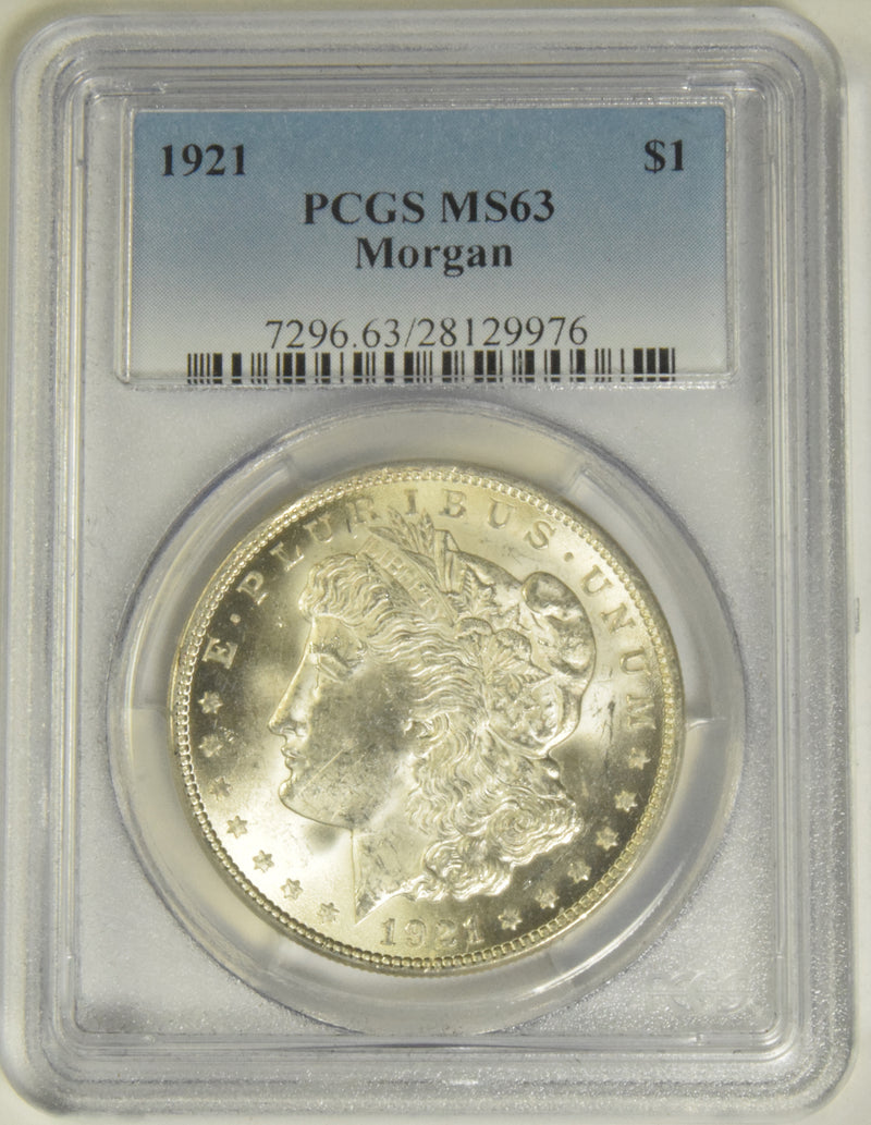 1921 Morgan Dollar . . . . PCGS MS-63